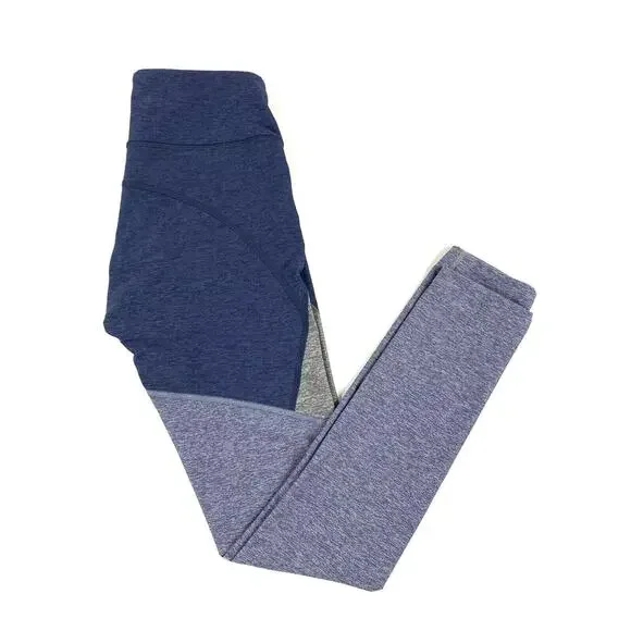 Outdoor Voices Leggings Pants Womens Size XS Gray & Blue Colorblock Warmup - Picture 2 of 4